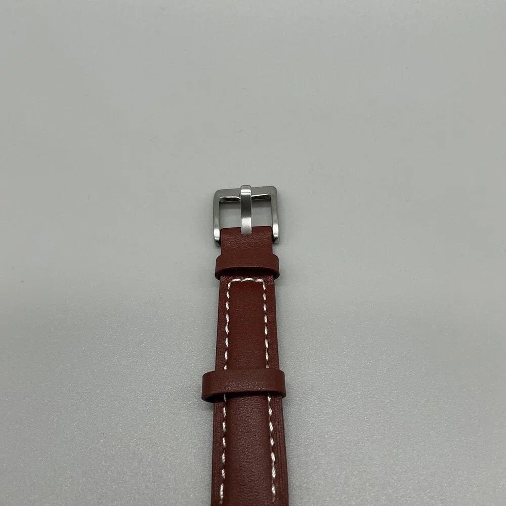 Vintage Parts Pacesetters Mens Watch 32mm Black Logo Dial Leather New Battery